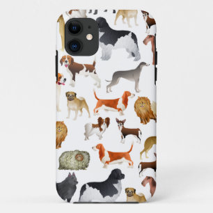 Cute Pedigree Pet Dog Wallpaper Design iPhone 11 Case