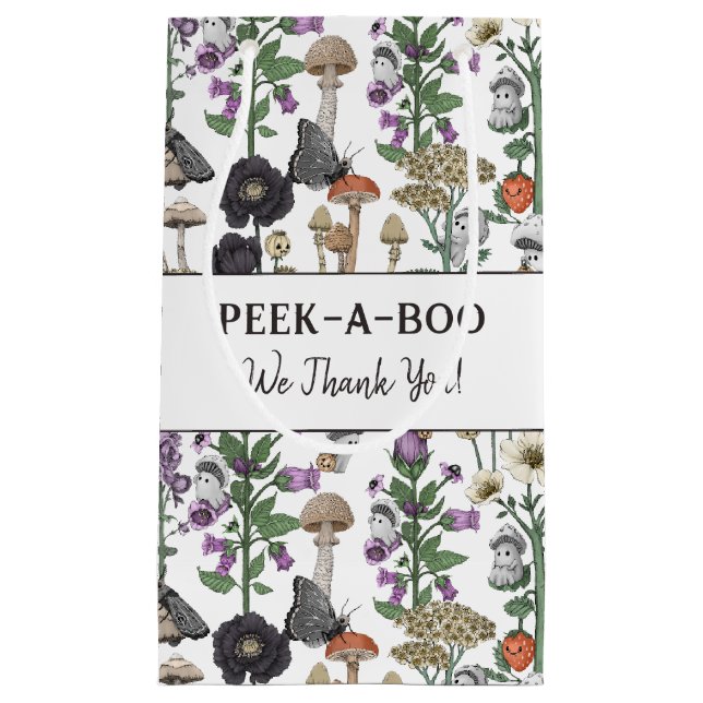 Cute Peek-a-Boo Ghost Halloween Baby Shower Small Gift Bag