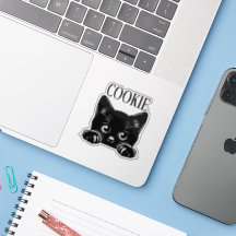 Cute Peeking Cat Personalized