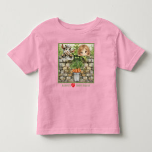 Cute Peeking Girl and Cute Peeking Goat Toddler T-shirt