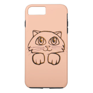 Cute Peeking Kitty Cat Pink Case-Mate iPhone Case