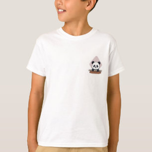 Cute Peeking Panda Bear Kids T-Shirt