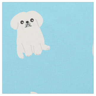 Cute Pekingese Printed Pattern Fabric