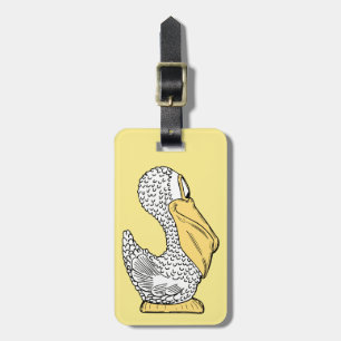 Cute Pelican kids' custom luggage tag