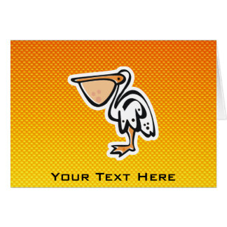 Cute Pelican; Yellow Orange