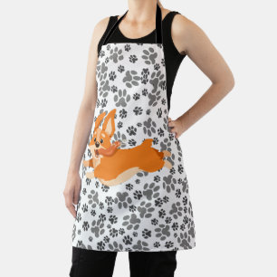 Cute Pembroke Welsh Corgi Apron