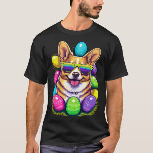 Cute Pembroke Welsh Corgi Easter Eggs Dog Costume  T-Shirt