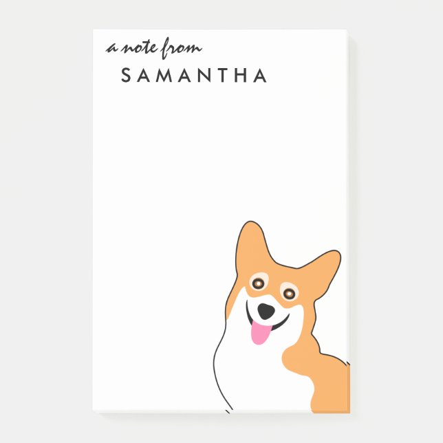 Cute Pembroke Welsh Corgi Notes (Front)