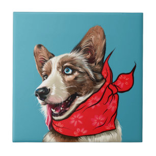 Cute Pembroke Welsh Corgi Tile