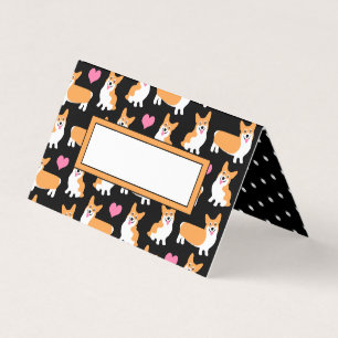 Cute Pembroke Welsh Corgis Table Place Setting Bus Business Card