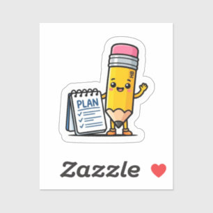 cute pencil sticker, study motivation, dailSticker