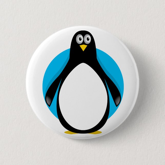 Cute Penguin 2 Inch Round Button (Front)