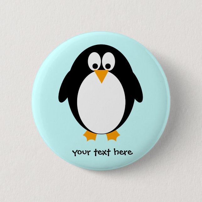 Cute Penguin 2 Inch Round Button (Front)