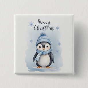 "Cute Penguin" 2 Inch Square Button