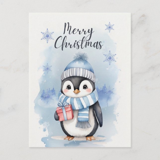 "Cute Penguin 2" Postcard (Front)