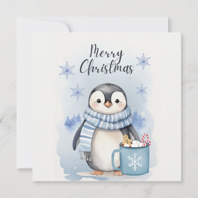 "Cute Penguin 3" Invitation (Front)
