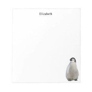Cute Penguin Animal Personalized Name Notepad