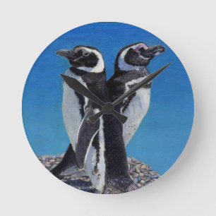 Cute Penguin Art Wall Clock
