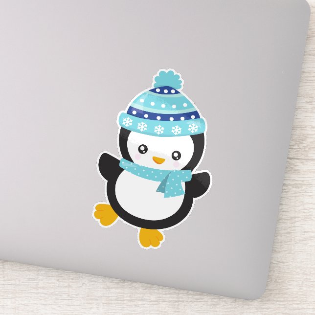 Cute Penguin, Baby Penguin, Penguin With Scarf (Detail)