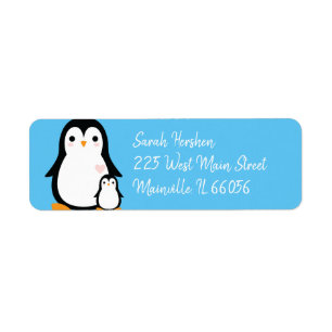 Cute Penguin Baby Shower Blue Boy