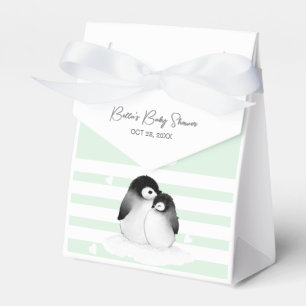 Cute Penguin Baby Shower Favor Box