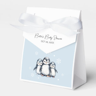 Cute Penguin Baby Shower Favor Box