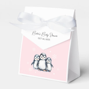 Cute Penguin Baby Shower Favor Box