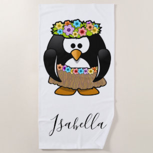 Cute Penguin Beach Towel