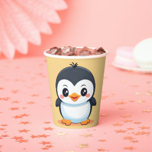 Cute Penguin Bird Ice animal Birthday Party Paper Cups