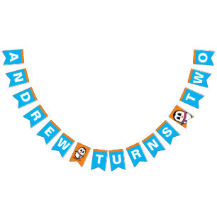 Cute Penguin Birthday Bunting Flags/Banner Flags