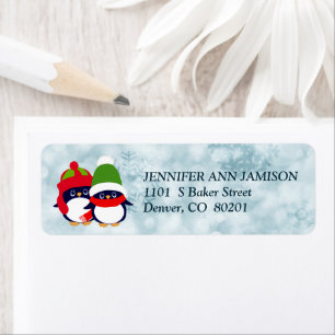 Cute Penguin Bokeh Pattern Christmas