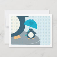 Cute Penguin Boy Words of Advice Mommy Postcard