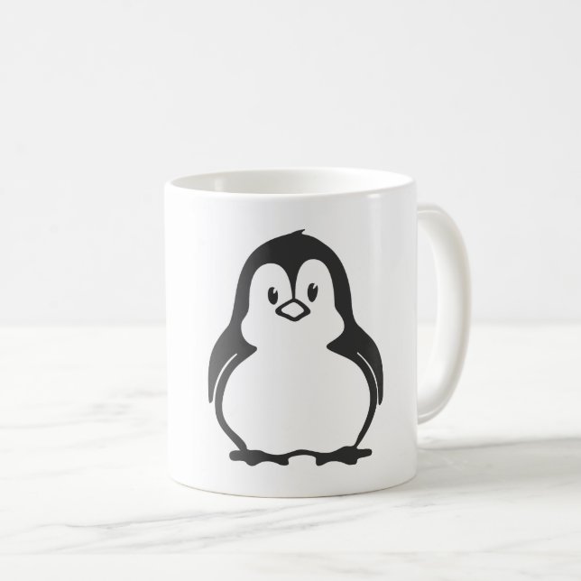 Cute Penguin Café Mugs (Devant droit)