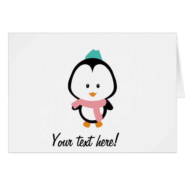 Cute penguin cartoon (Front Horizontal)
