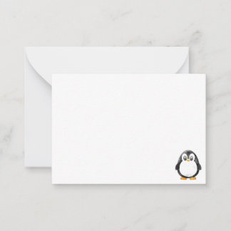 Cute Penguin Cartoon Blank Custom Card