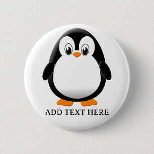 Cute Penguin Cartoon Custom 2 Inch Round Button
