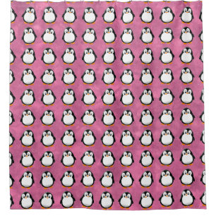 Cute Penguin Cartoon Custom Pink Watercolor