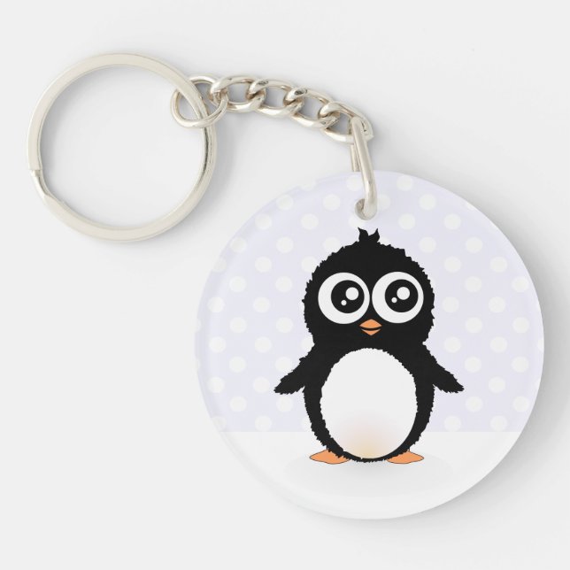 Cute penguin cartoon keychain (Front)