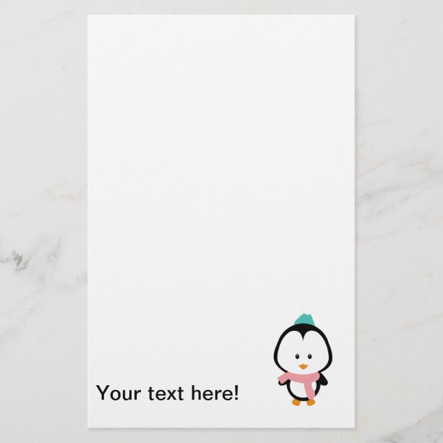 Cute penguin cartoon stationery (Front)