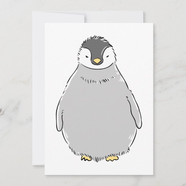 Cute Penguin Chick Invitation (Front)