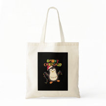 Cute Penguin  Christmas Tote