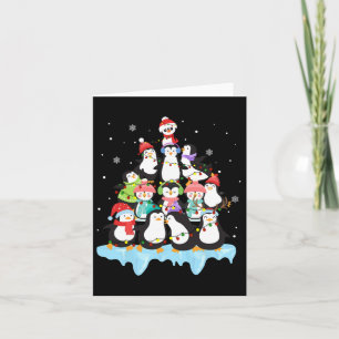 Cute Penguin Christmas Tree Penguin Lover Xmas Card