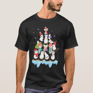 Cute Penguin Christmas Tree Penguin Xmas T-Shirt
