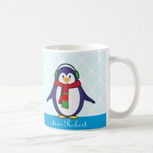 Cute Penguin Christmas with your name