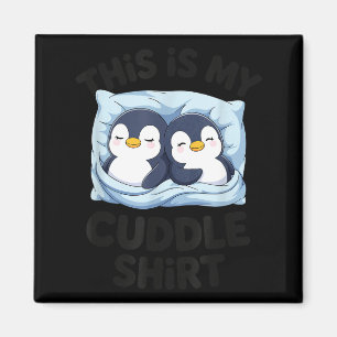 Cute Penguin Cuddle Cozy Sleep Matching Couple  Magnet