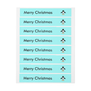 Cute Penguin Customizable Labels