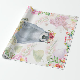 Cute Penguin Daughter Birthday Gift, Love Penguin Wrapping Paper