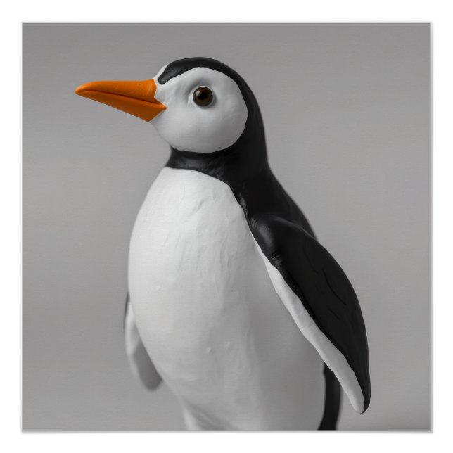 Cute Penguin Design – Adorable Winter Animal Poster (Front)