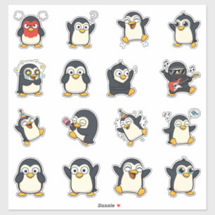 Cute Penguin Emoji Sticker Pack