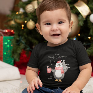 Cute Penguin Family Matching Christmas Baby Bodysuit